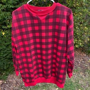 Vintage Ricki & Company plaid red sweatshirt size Small